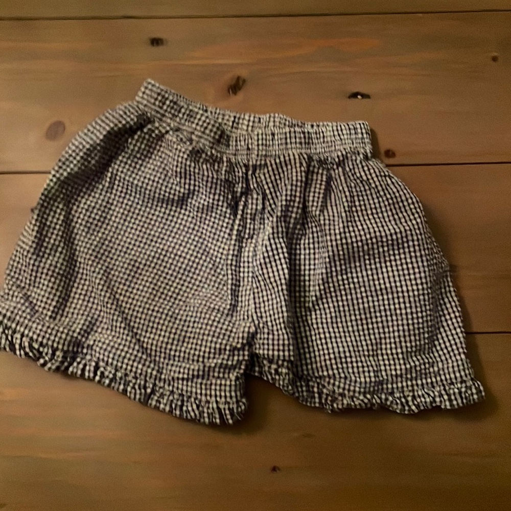 Girls 2T blue plaid shorts